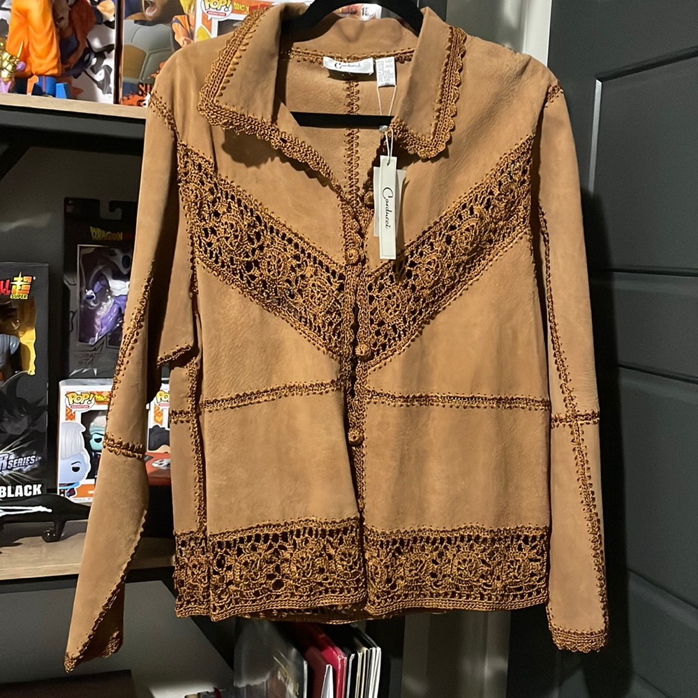 Vintage style, Bohemian style suede coat/jacket/blazer. New with tags
